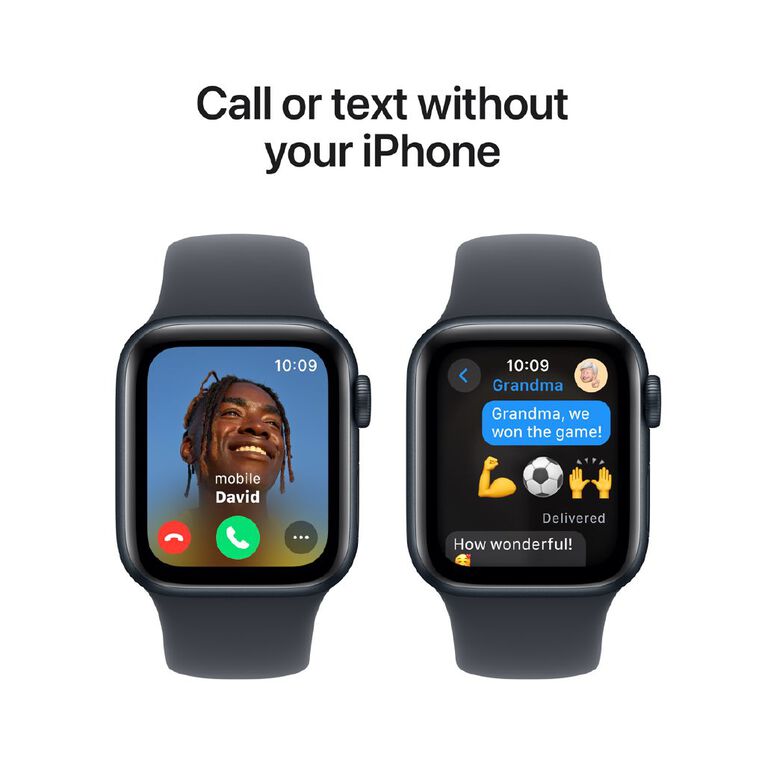 Apple Watch SE GPS 40mm Midnight Aluminium Case with Midnight Sport Band S/M, , hi-res