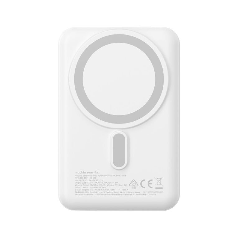 Mophie Essential Powerstation Snap+ 10K With Stand - White, , hi-res