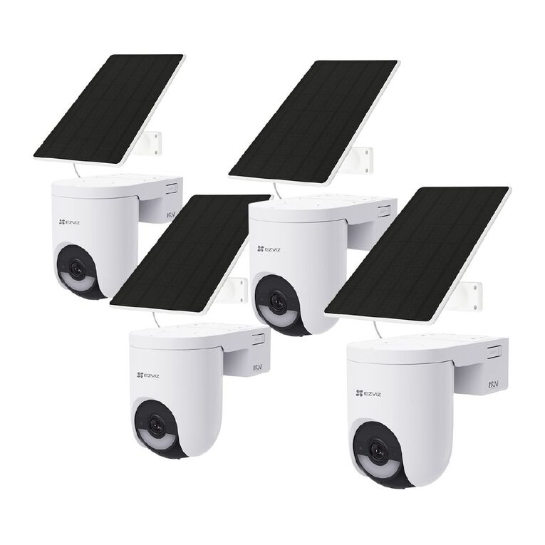 EZVIZ HB8 Lite 3K Camera 4 Pack With Solar Panels and 16GB SD Cards, , hi-res