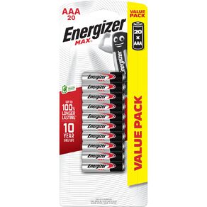 Energizer Max AAA - 20 Pack