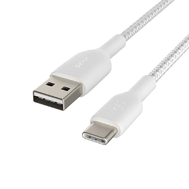 Belkin Braided USB-C Cable 2m - White, , hi-res