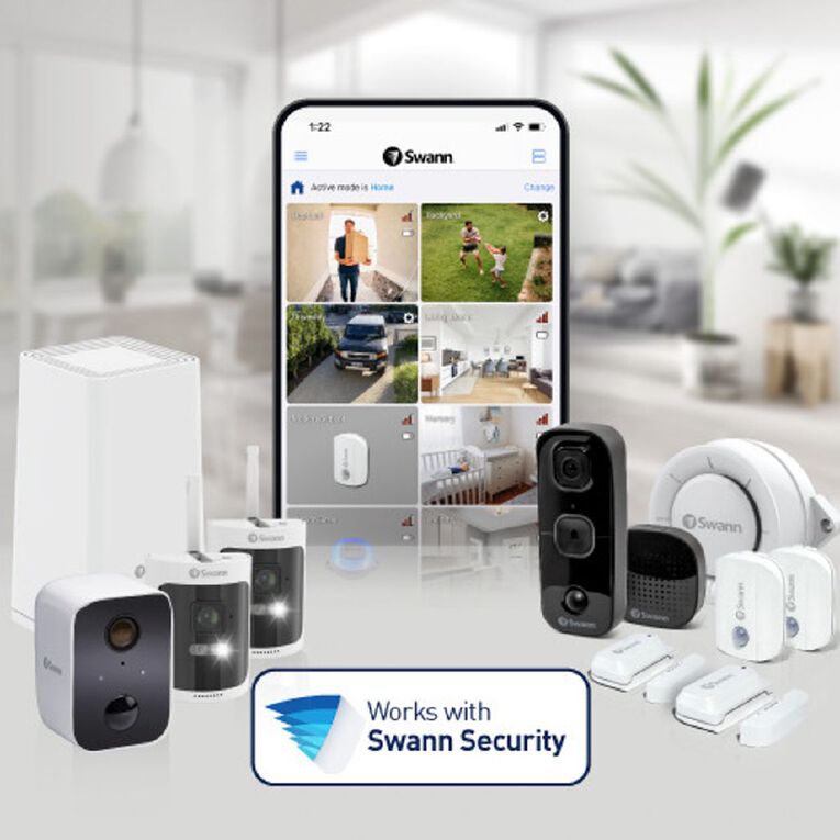 Swann AllSecure4K Wireless Security System with 64GB MicroSD Storage, , hi-res