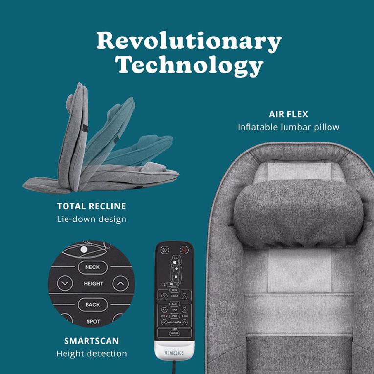 Homedics Total Recline Shiatsu Massage Cushion, , hi-res