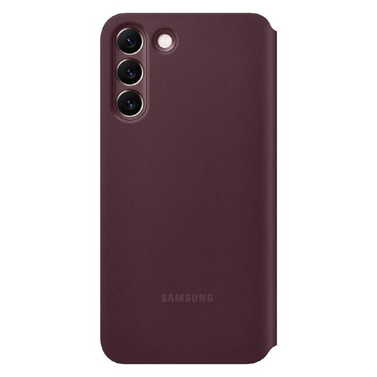 Samsung Galaxy S22+ Smart Clear View Cover - Burgundy, , hi-res