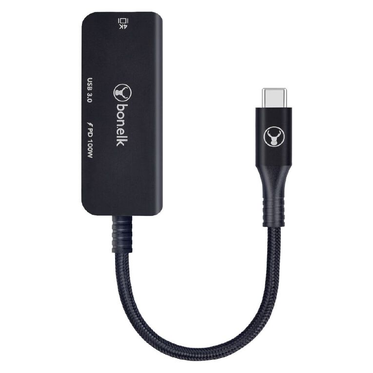 Bonelk Long-Life 3in1 Multiport Hub - Black, , hi-res