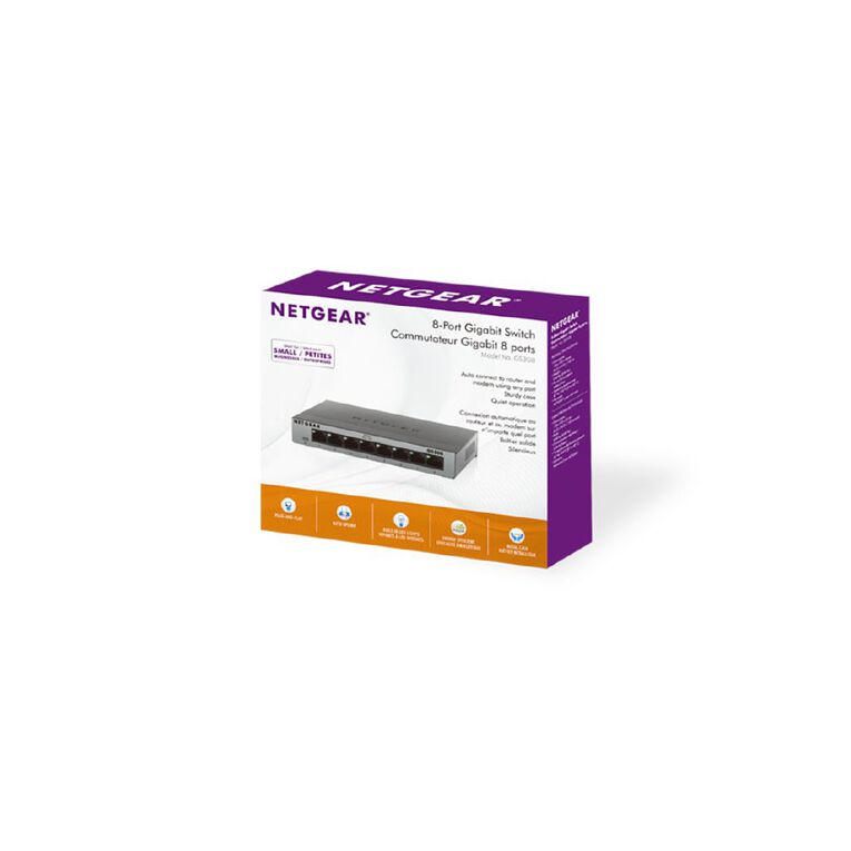 Netgear GS308 SOHO 8-Port Gigabit Unmanaged Switch, , hi-res