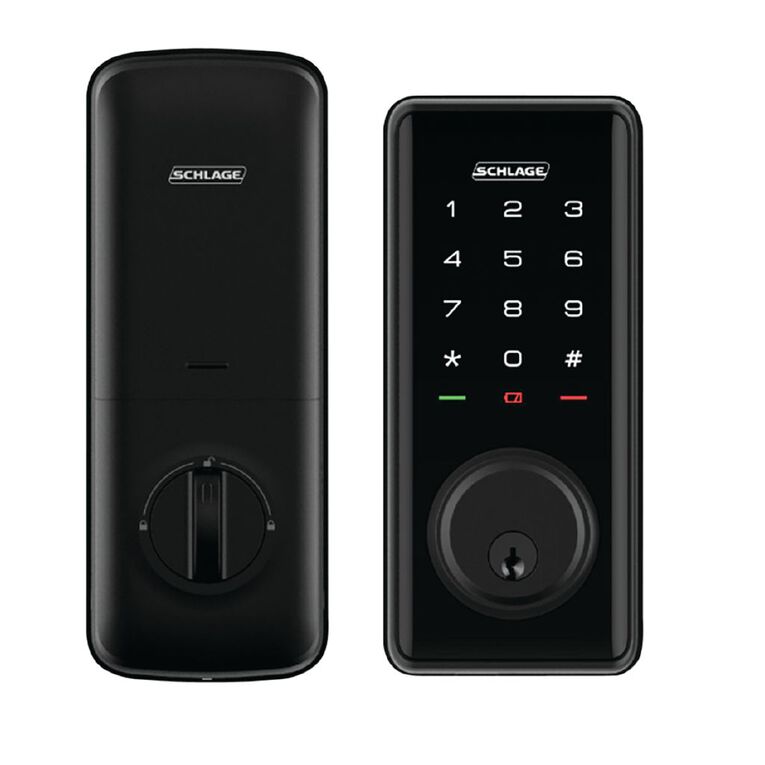 Schlage Ease Smart Deadbolt in Black With C5 Cylinder, , hi-res
