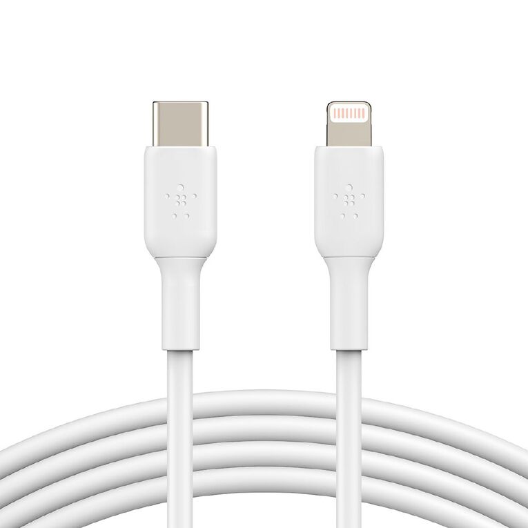 Belkin BoostUp Charge USB-C To Lightning Cable 1m - White, , hi-res