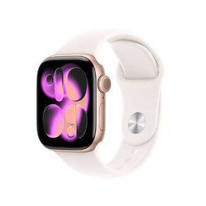 Apple Watch Series 11 GPS 42mm Rose Gold Aluminium Case with Light Blush Sport Band S/M