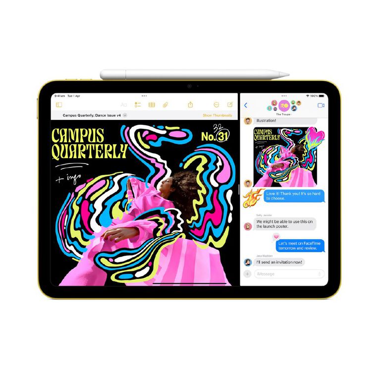 Apple iPad 11 Inch with A16 Chip 256GB Wi-Fi + Cellular - Pink, , hi-res