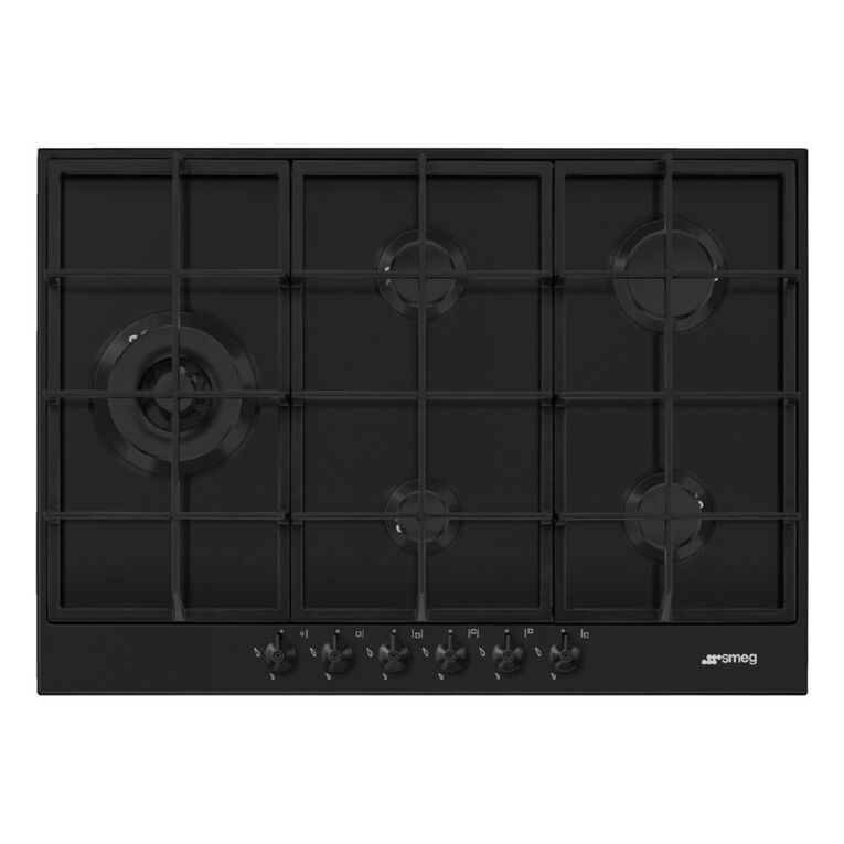 Smeg 70cm Gas Cooktop Black Noel Leeming