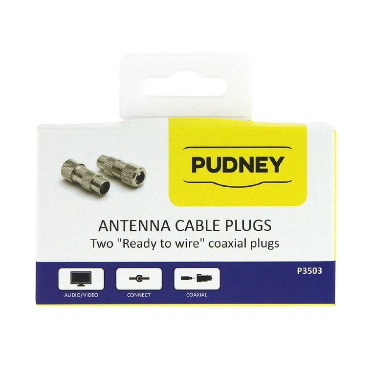Pudney & Lee Coaxial (UHF) Plugs - 2 Pack, , hi-res