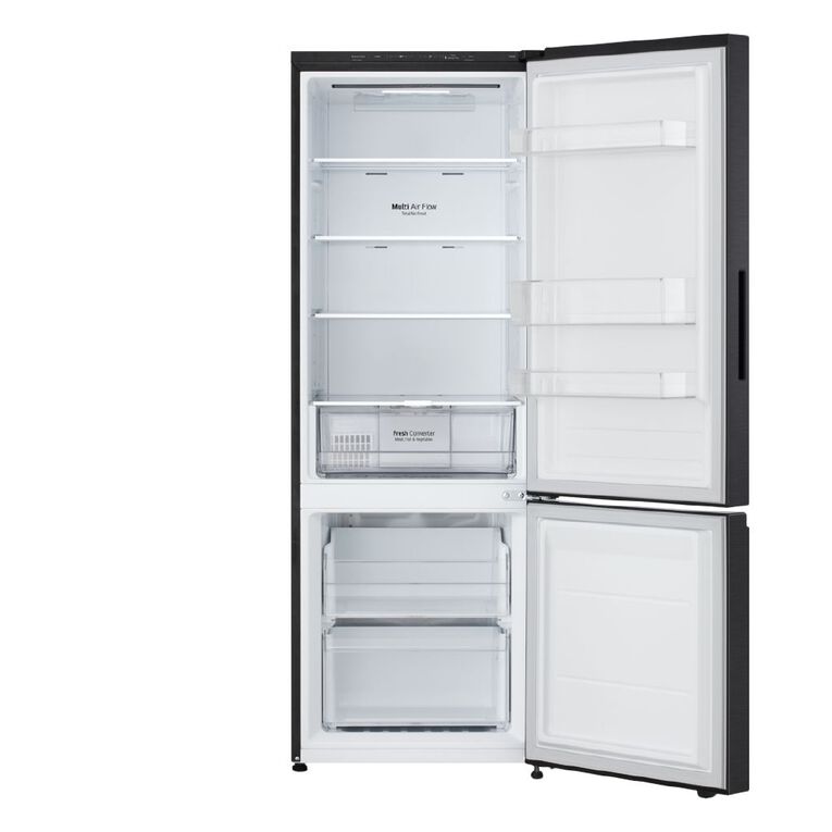 LG 335L Bottom Mount Fridge Freezer - Matte Black Finish, , hi-res