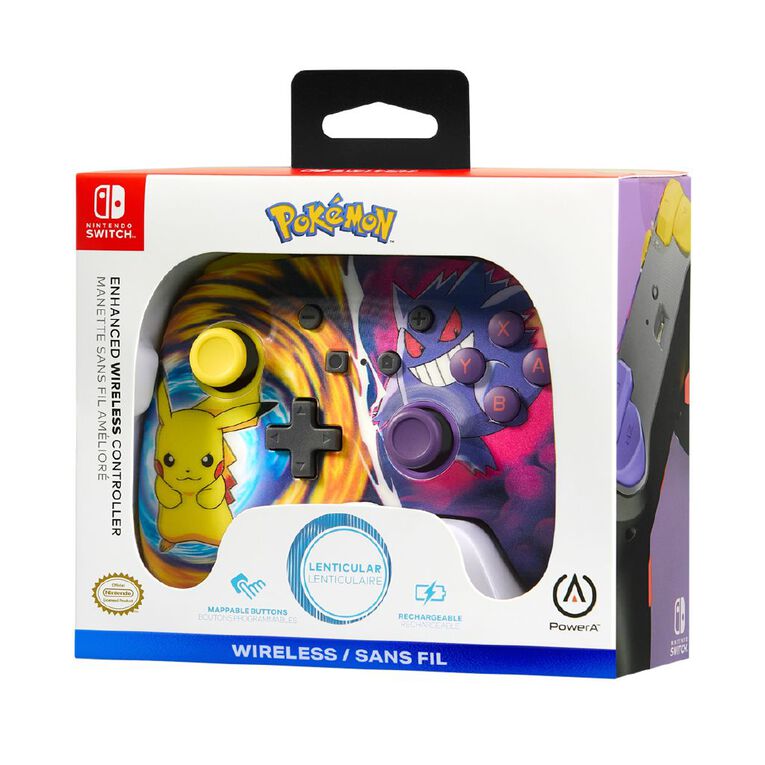 PowerA Enhanced Wireless Controller for Nintendo Switch - Pikachu vs Gengar, , hi-res
