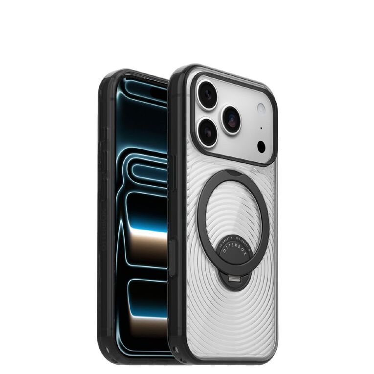 OtterBox Symmetry Case with Stand for iPhone 18 Pro - Clear/Black, , hi-res