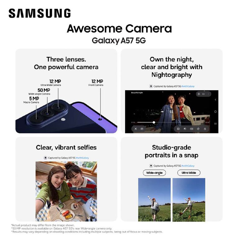 Samsung Galaxy A57 5G 256GB - Awesome Gray, , hi-res