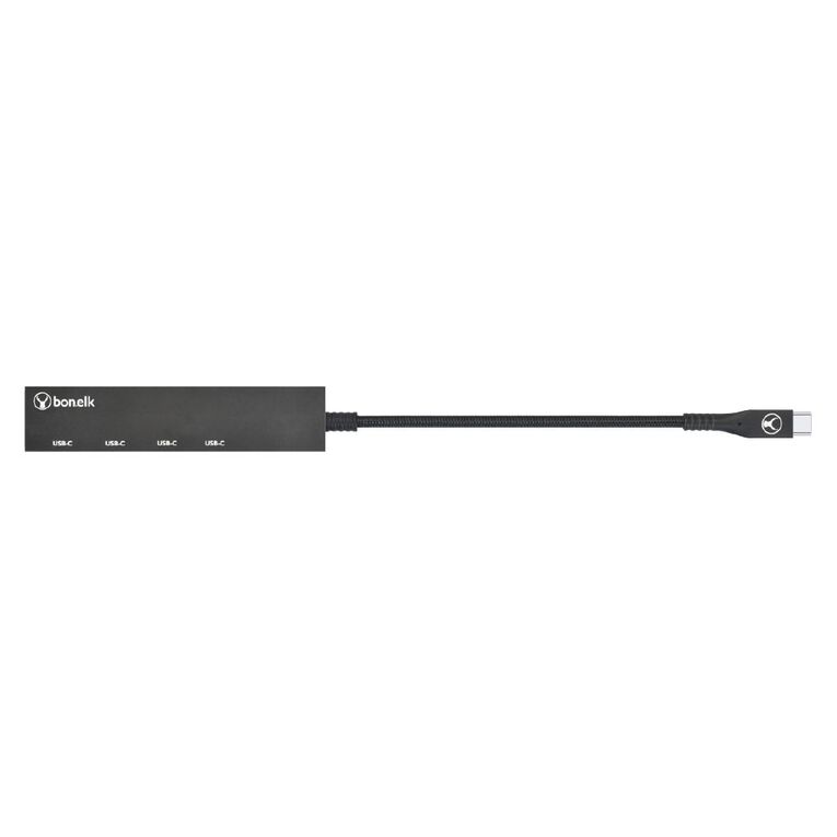 Bonelk Long-Life USB-C to 4 Port USB-C 3.0 Slim Hub - Black, , hi-res