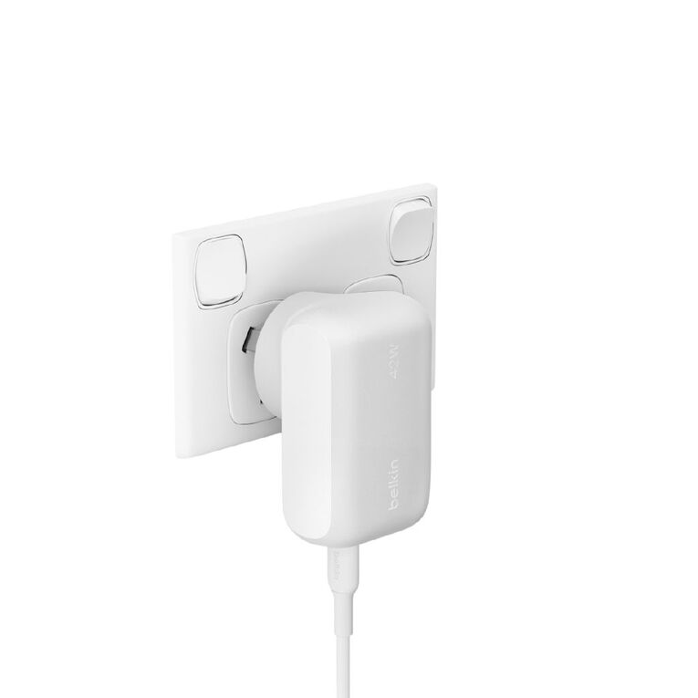 Belkin Dual 42W USB & USB-C Wall Charger, , hi-res