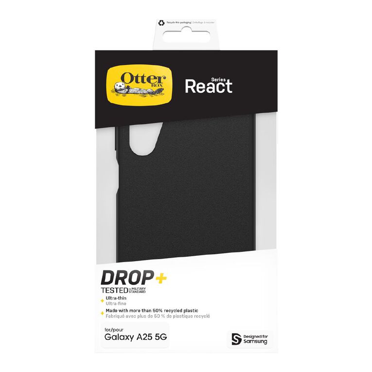 OtterBox React Samsung A25 5G Case - Black, , hi-res