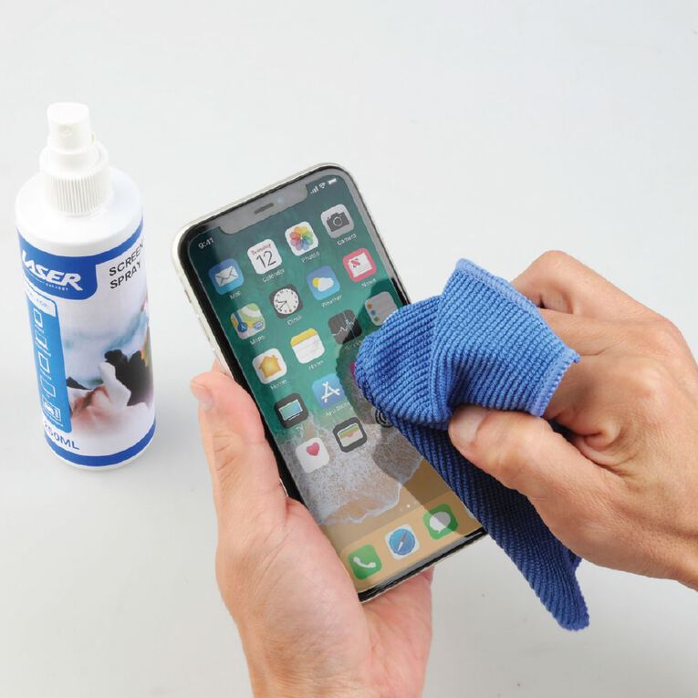 Laser 250ml Screen Cleaning Kit with Microfibre Cloth, , hi-res