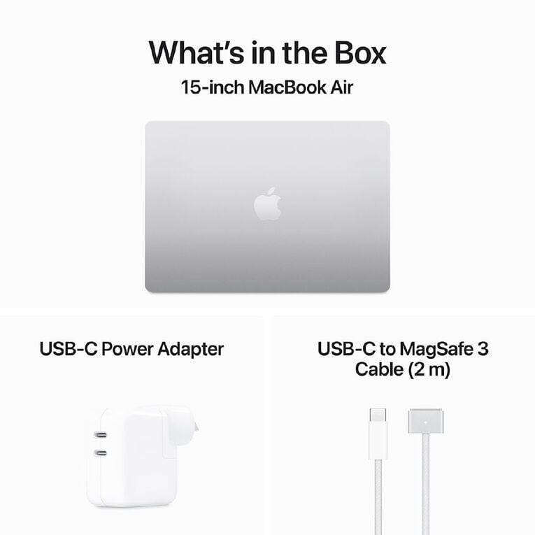 Apple MacBook Air 15-inch (M3) 24GB/512GB SSD 8 Core CPU 10 Core GPU - Silver, , hi-res