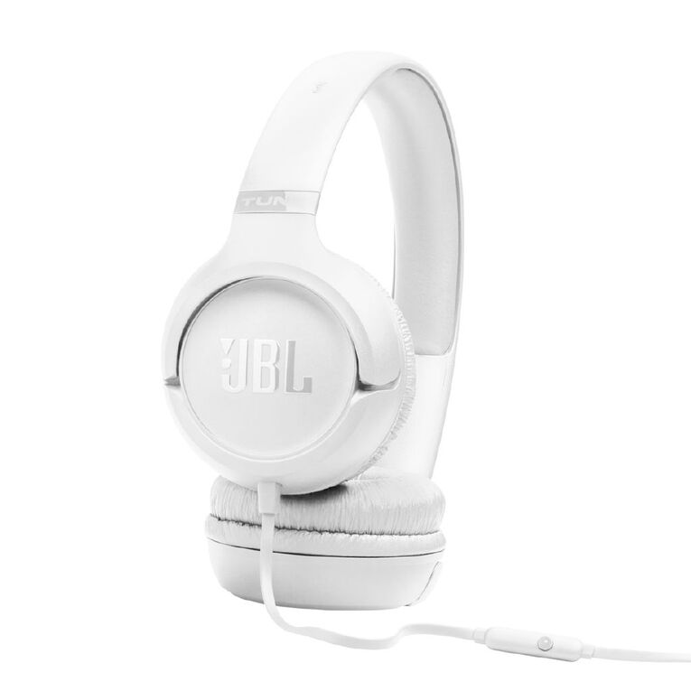 JBL Tune 530 Wired On-Ear Headphones - White, , hi-res