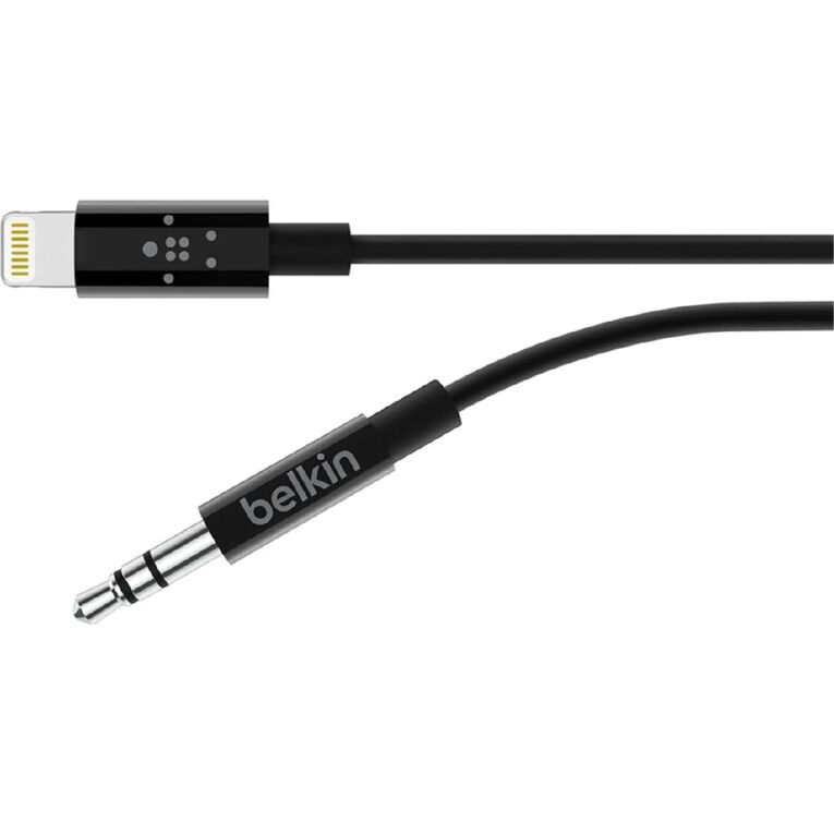 Belkin Lightning to 3.5mm Audio Cable 3.5MM - 90cm - Black, , hi-res