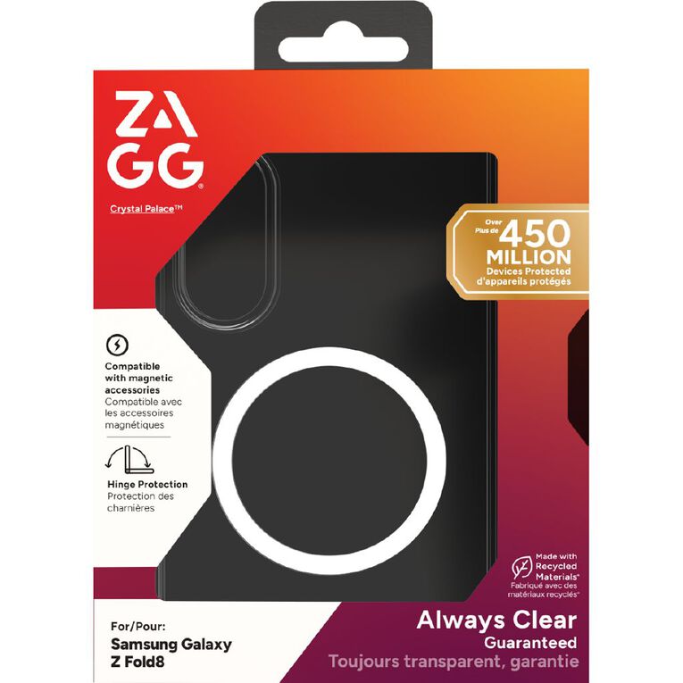 Zagg Crystal Palace Snap Case for Samsung Galaxy Z Fold8 - Clear, , hi-res