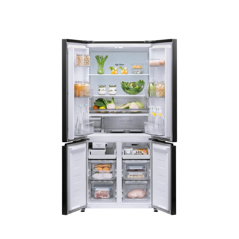 Panasonic 482L Flush Fit Quad Door Fridge Freezer - Black, , hi-res