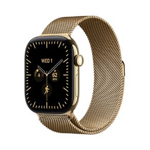 Apple Watch Series 12 Cellular 46mm Radiant Gold Titanium Case with Radiant Gold Milanese Loop M/L