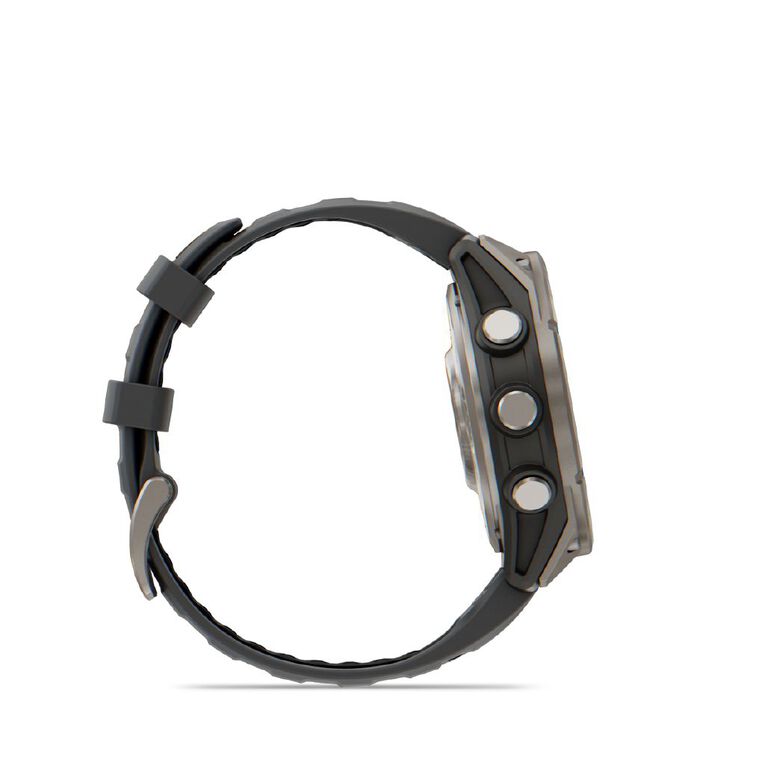 Garmin Fenix 8 Pro, 47mm, AMOLED, Sapphire, Titanium With Graphite/Black Silicone Band, , hi-res