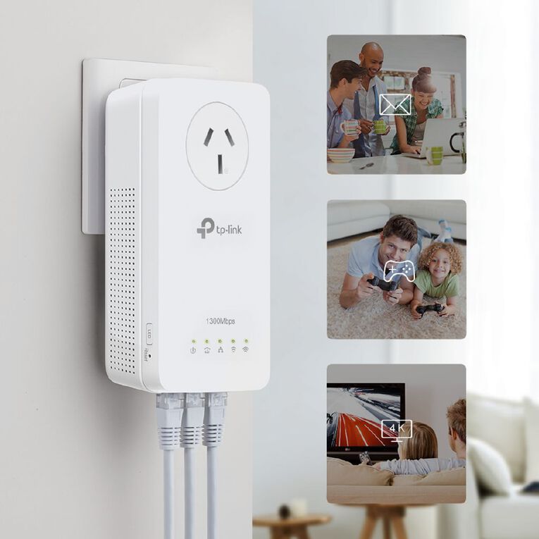 TP-Link AV1300 Gigabit Passthrough Powerline AC Wi-Fi Kit, , hi-res