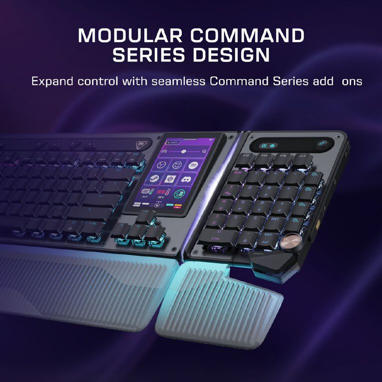 Turtle Beach Command KB7 Touchscreen Hall-Effect RGB TKL Wired Gaming Keyboard, , hi-res