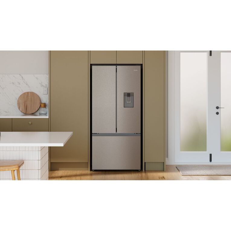 Haier 509L 500 Series French Door Refrigerator Non-plumbed waster - Satina, , hi-res