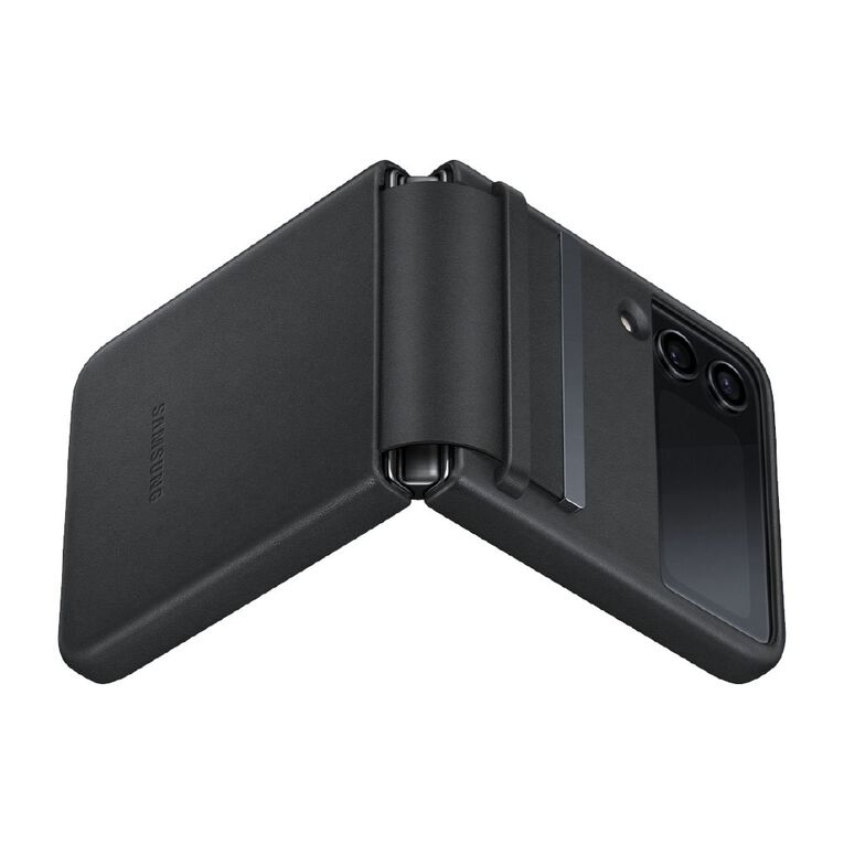 Samsung Galaxy Z Flip4 Leather Cover - Black, , hi-res