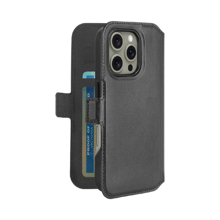 3SIXT Neo Wallet MagSafe Case for iPhone 16 Pro - Black, , hi-res