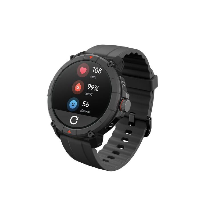 Ryze Trek Smart Watch With GPS (Black + Red), , hi-res