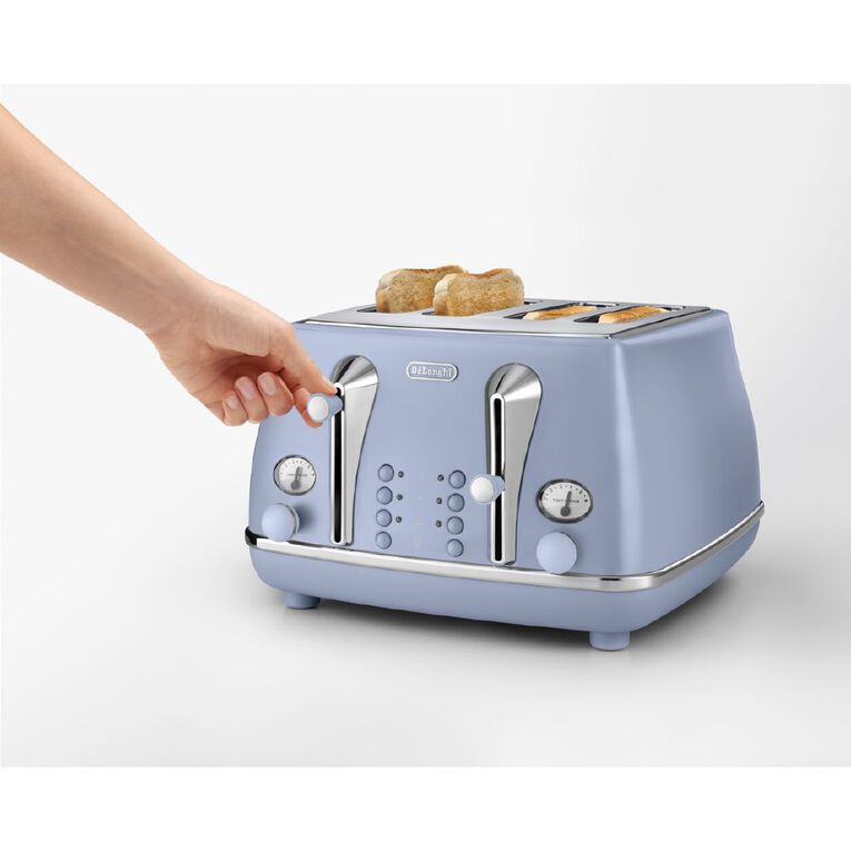 Delonghi Icona Capitals 4 Slice Toaster Dubai Blue, , hi-res