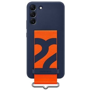 Samsung Galaxy S22+ Silicone Cover with Strap - Navy