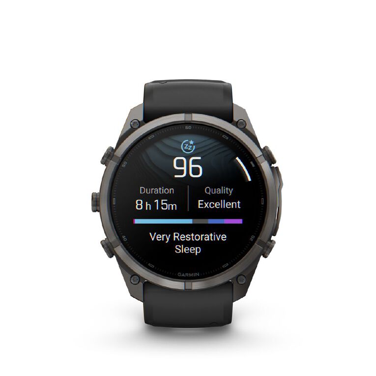 Garmin Fenix 9 Pro 51mm AMOLED - Carbon Grey DLC Titanium With Black/Pebble Grey Silicone Band, , hi-res