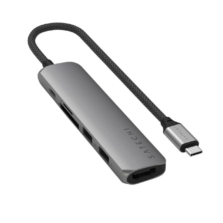 SATECHI 6-in-1 USB-C Slim Multiport Adapter 4K - Space Grey, , hi-res