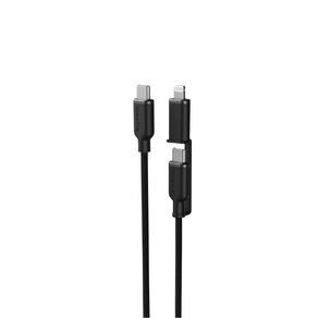 Mophie Chargestream USB-C to USB-C Cable with Lightning SwitchTip 1m - Black