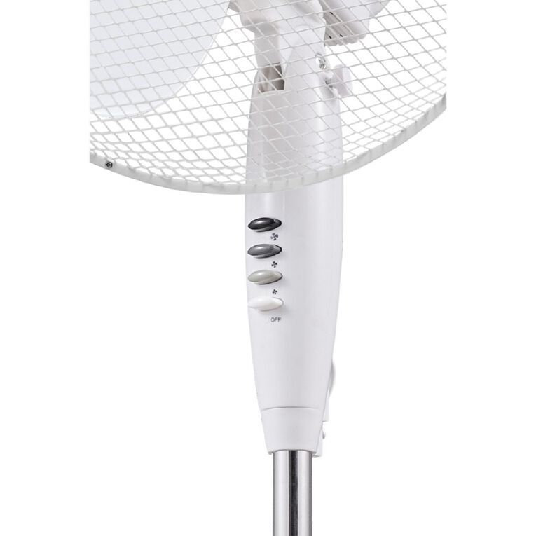 Goldair 40cm Pedestal Fan White, , hi-res