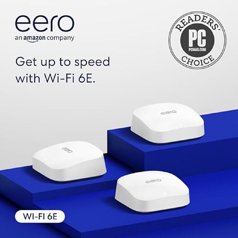 Amazon eero Pro 6E Tri-Band Mesh Wi-Fi 6E Router - 3 Pack, , hi-res