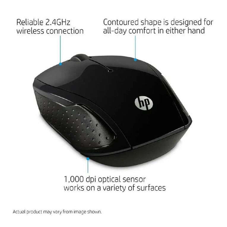 HP 200 Wireless Mouse - Black, , hi-res