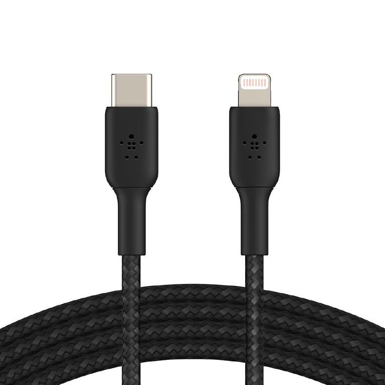 Belkin BoostUp Charge USB-C To Lightning Braided Cable 1m - Black, , hi-res
