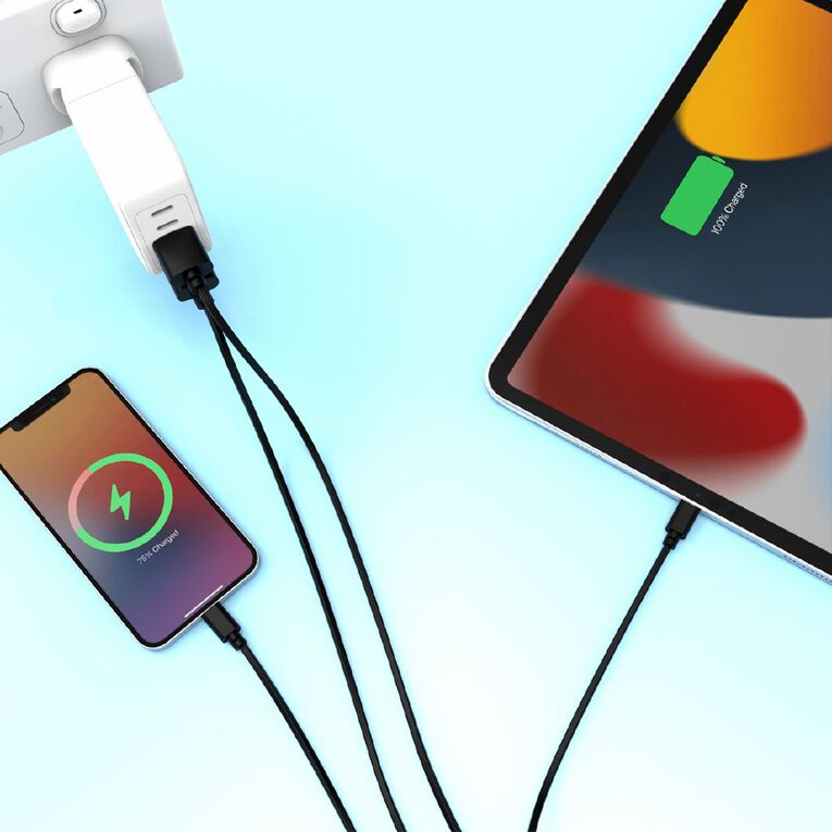 Laser Lightning to USB A Cable (2 Pack) 2m - Black, , hi-res
