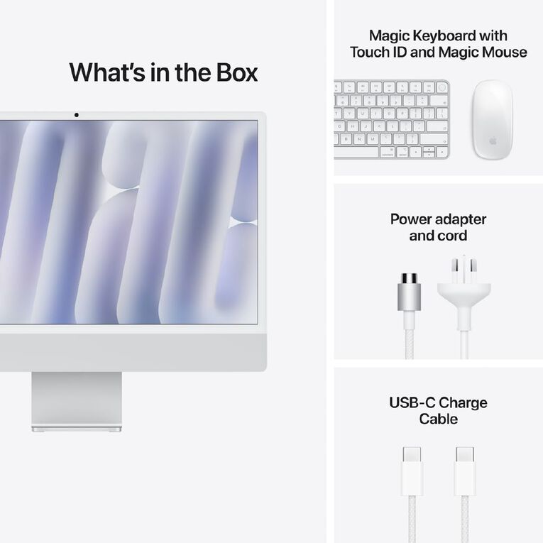 Apple iMac 24-inch With M6 Chip 16GB/256GB 12 Core CPU 12 Core GPU 4 Port - Silver, , hi-res