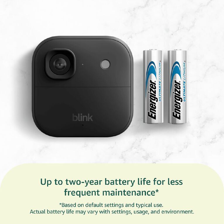 Blink Outdoor 2K+ With Sync Module Core 2 Pack Black, , hi-res