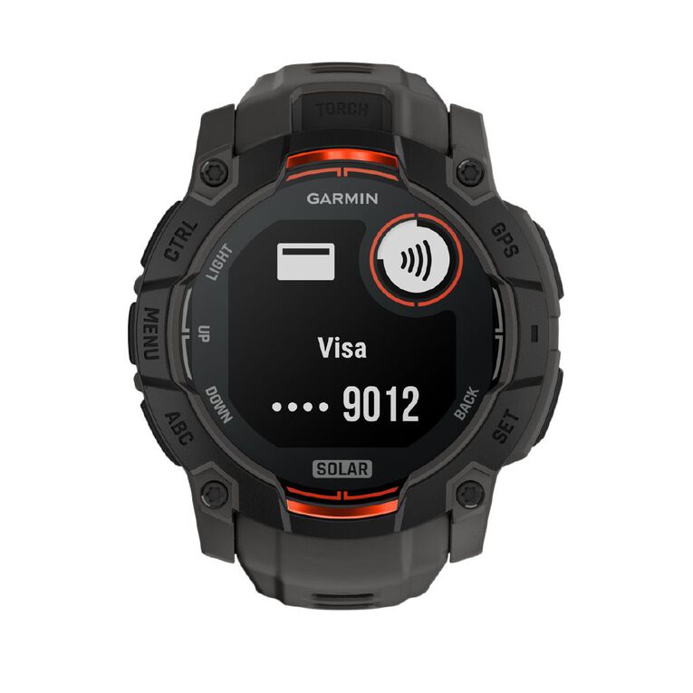 Garmin Instinct 3, 50mm, Solar, Black Bezel with Charcoal Band, , hi-res